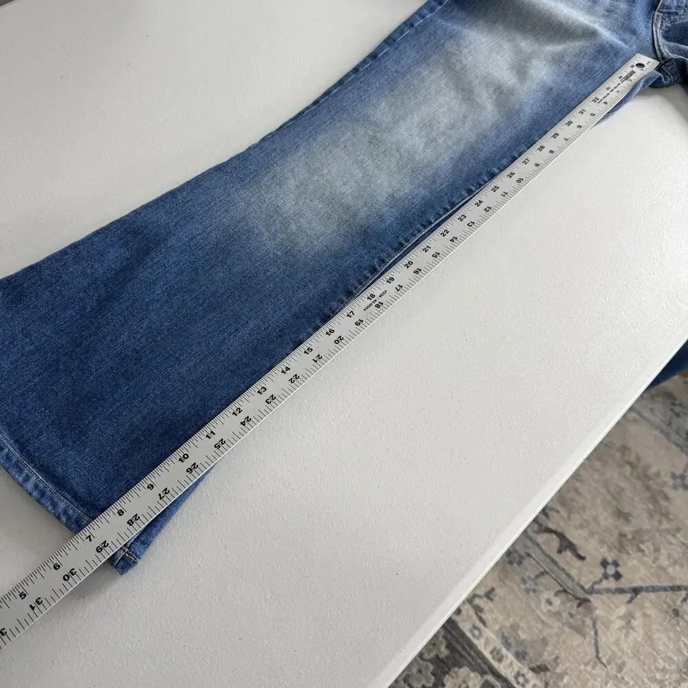 Current Elliott The Low‎ Bell Spectator Jeans Womens 30 Blue Low Rise Flare Y2K